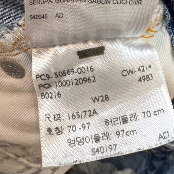 Levi’s LVC Women’s 505 0217 Big E Distressed Zipper Fly 100% Cotton Jeans 28 - Picture 15 of 16